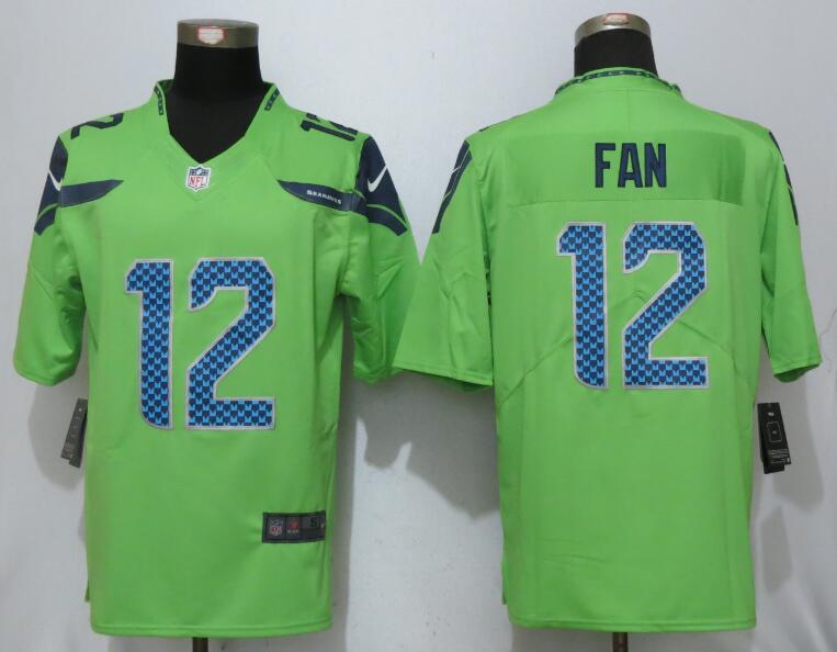 2017 Nike Seattle Seahawks #12 Fan Green Color Rush Limited Jersey->ncaa teams->NCAA Jersey